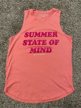 Spiritual Gangster Coral Tank with Hot Pink Graphic